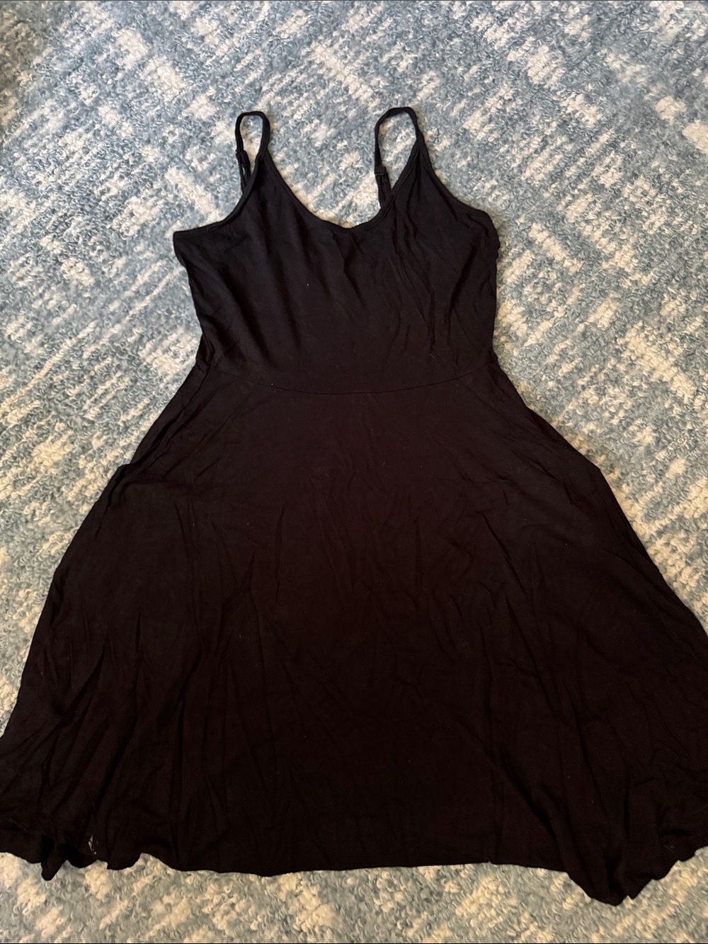 Essential Black Spaghetti Strap Mini Dress